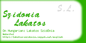 szidonia lakatos business card